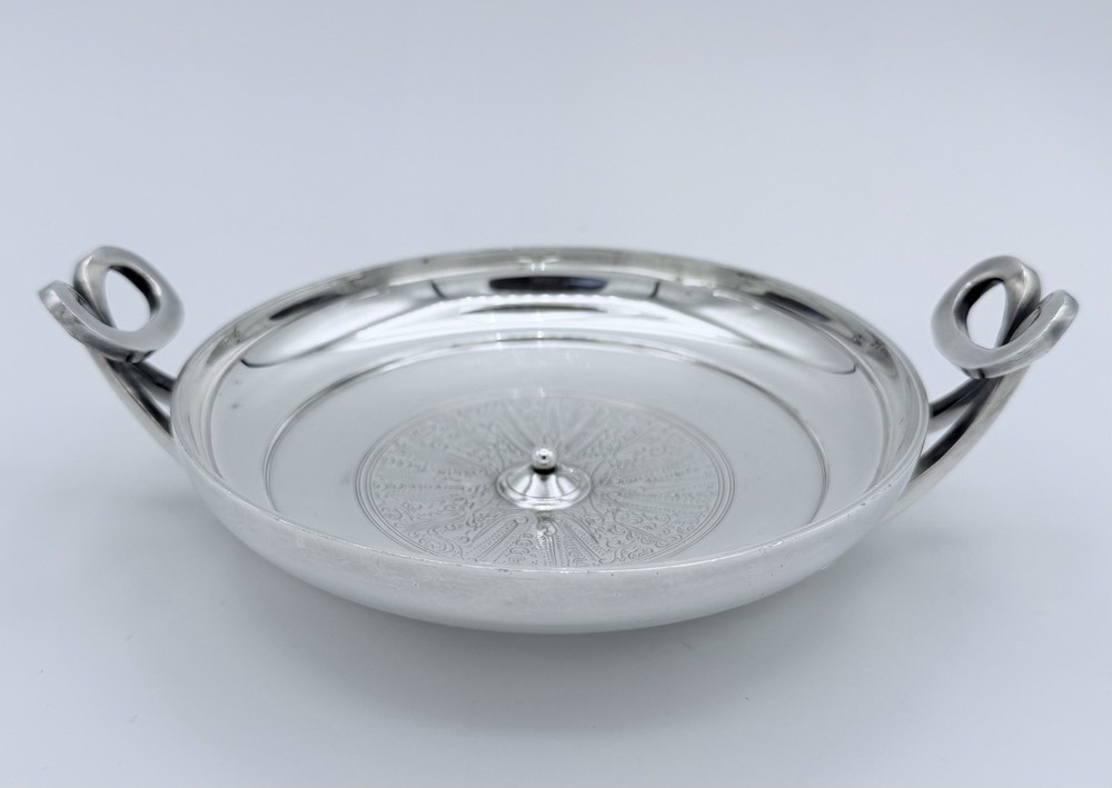 Vintage Gorham Silverplate Greek Kylix Bowl - Met Museum Designed-Scroll Handles