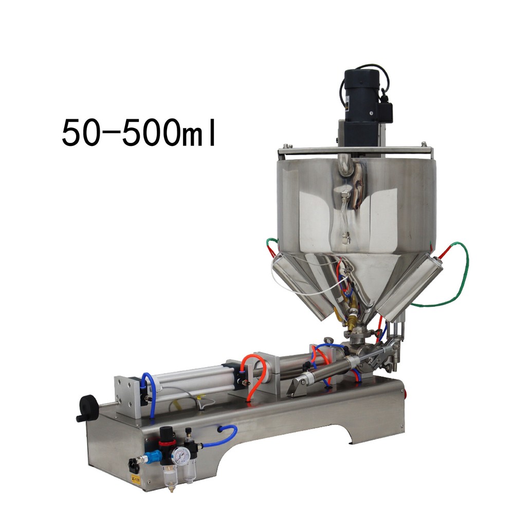 110V 50-500ml Pneumatic Paste liquid Heating Filling Machine Single-head