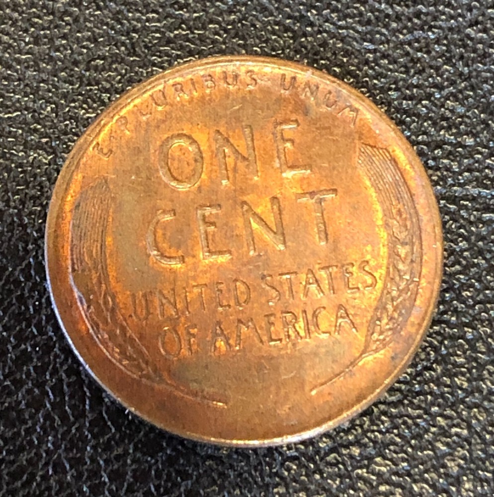 1958-D Lincoln Wheat Cent CUD Reverse MINT ERROR Penny UNC