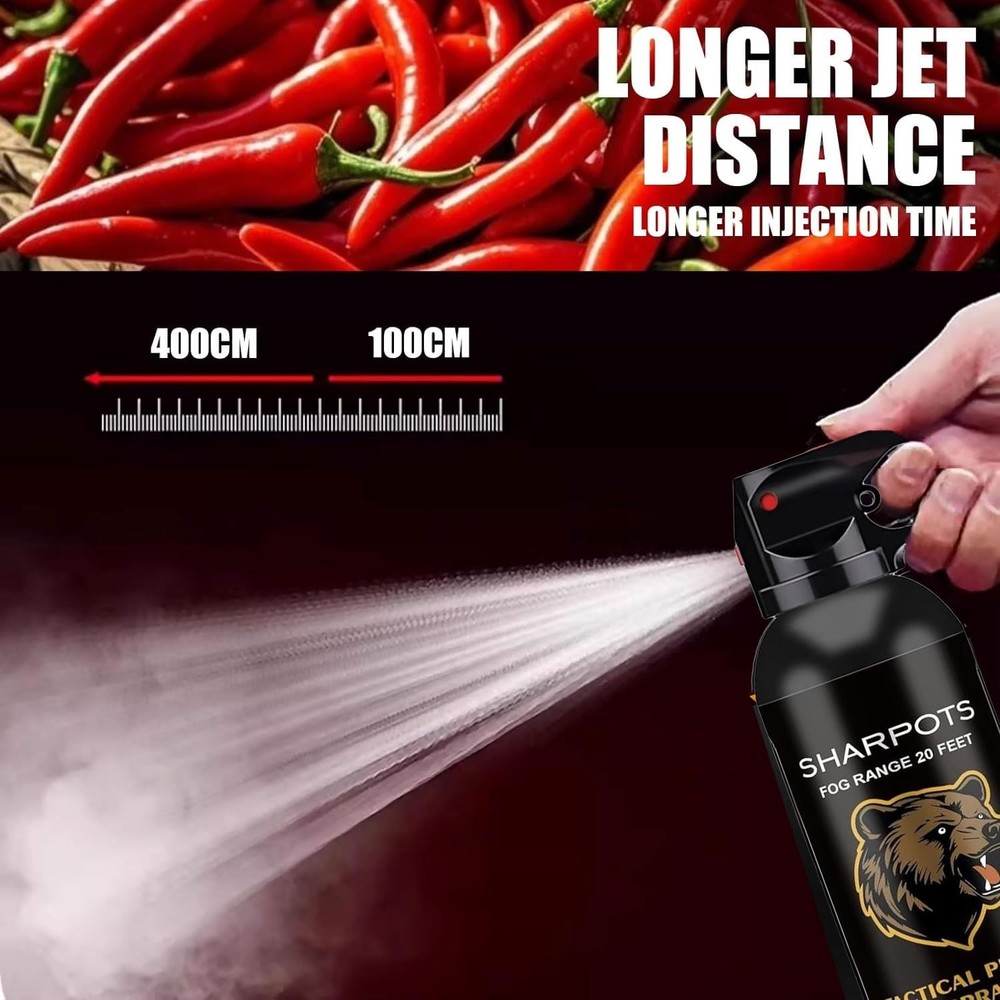 Compact Pepper Spray for Hiking: Maximum Strength Powerful for Camping - Easy...