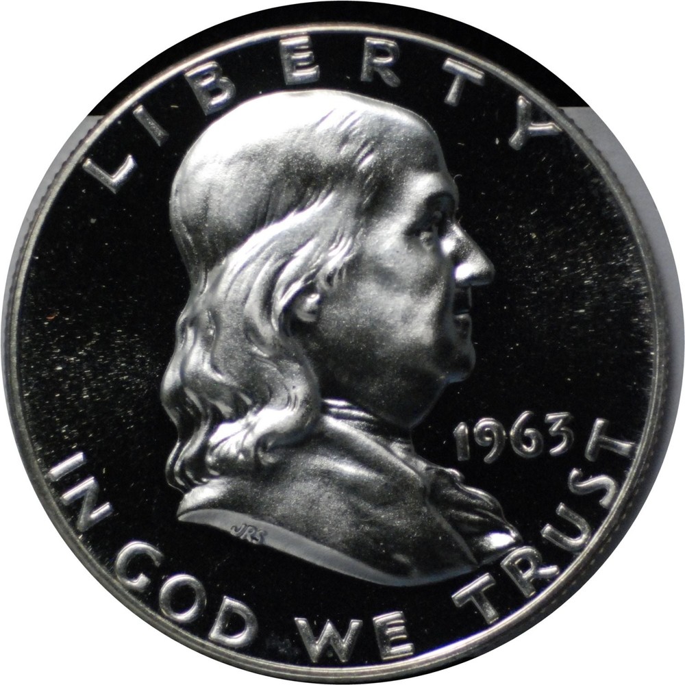 1963 Proof Franklin Half Dollar -   Gem+++ Cameo Proof  #162