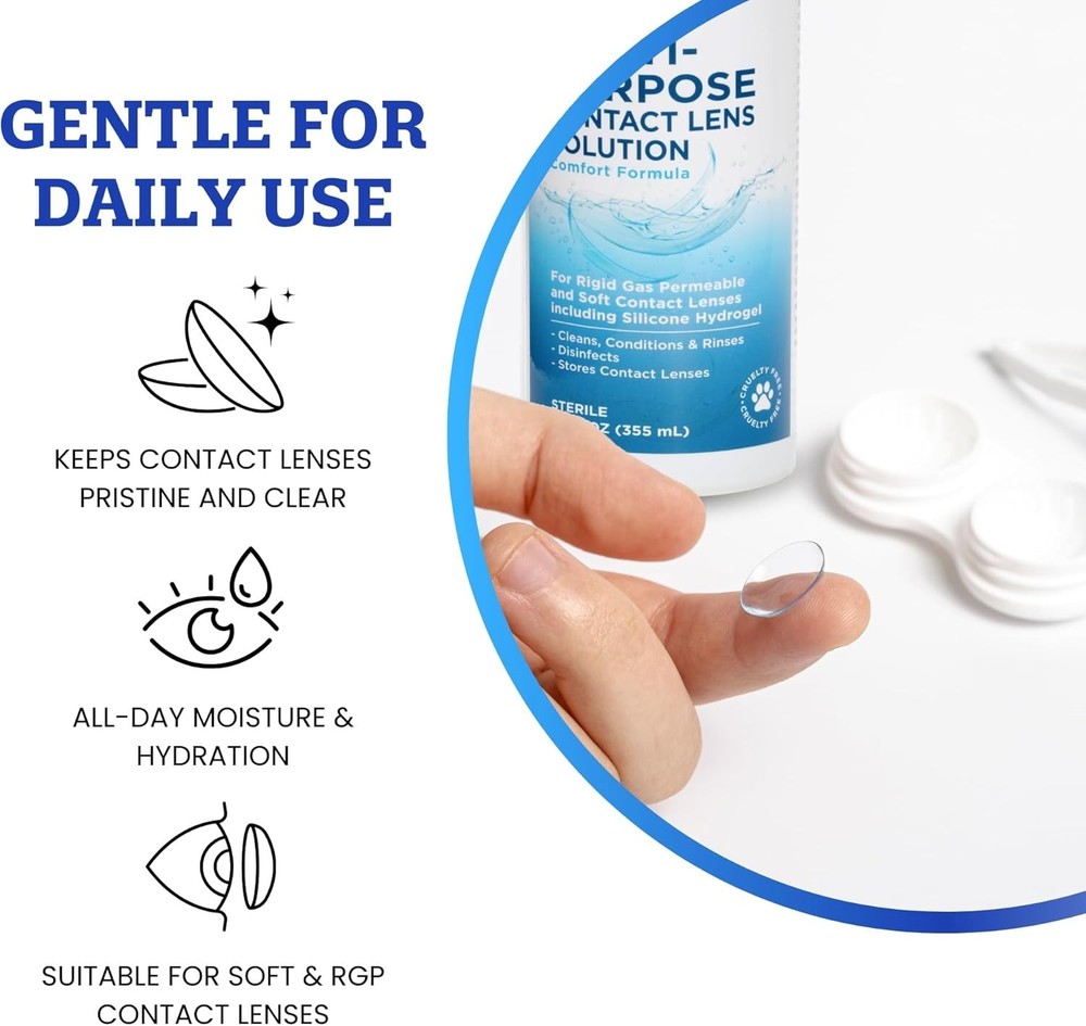 Multi Purpose Solution For Soft Contact Lenses 12 Oz
