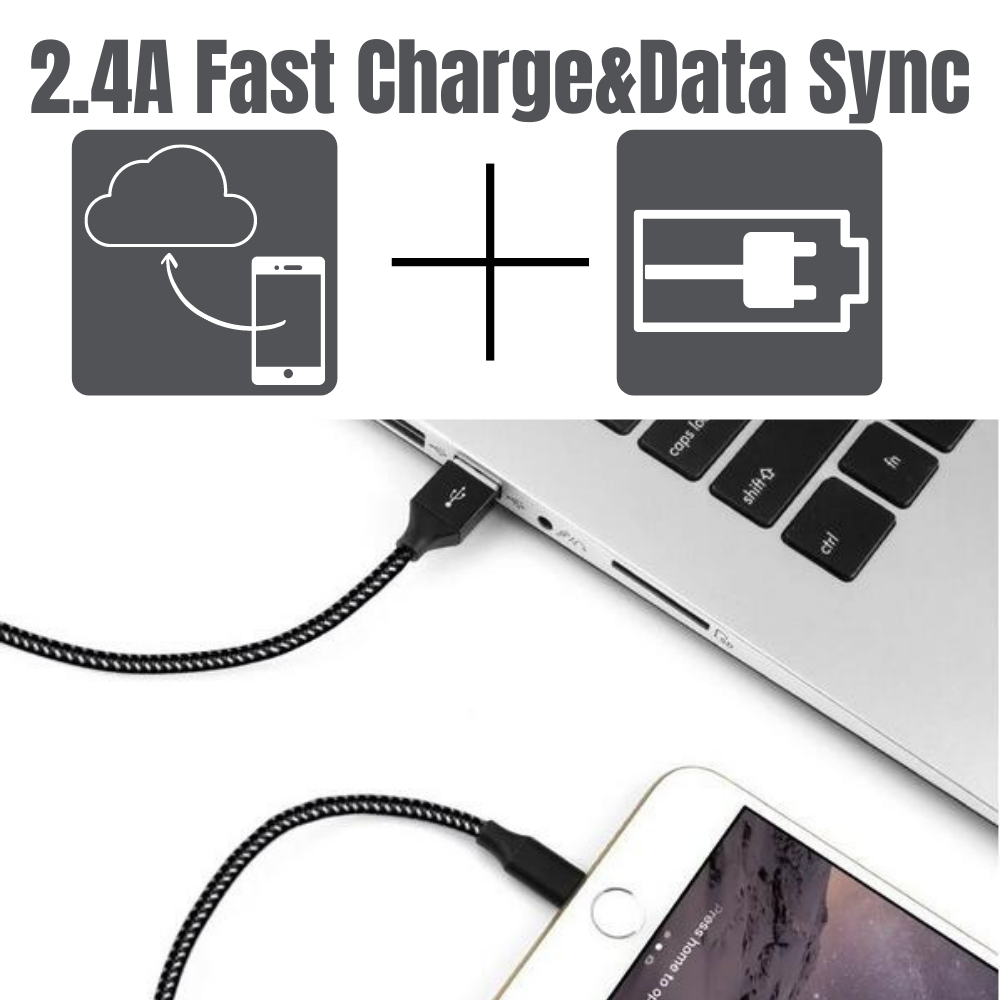 USB Fast Charger Wall Power Adapter 10Ft Long Type C Cable For Samsung Android