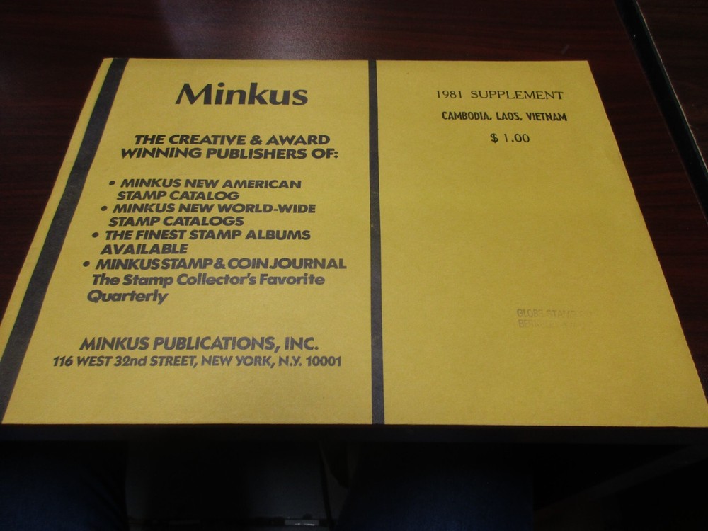 "MINKUS"  1981  SUPPLEMENT CMBOADIA,LAOS, VIETNAM  W/FREE SHP.