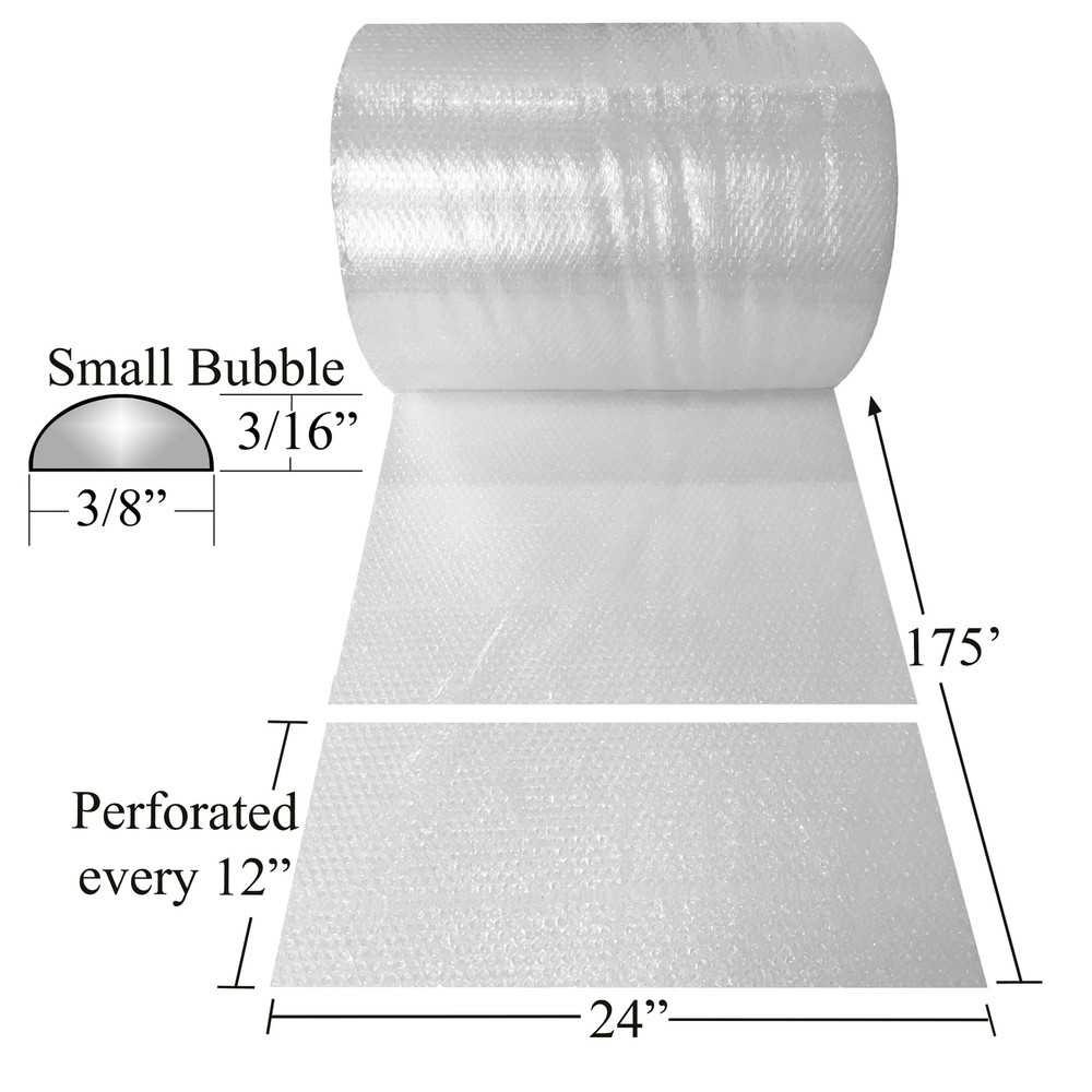 UBMOVE Bubble Roll 24" Wide x 175' ft Small Bubbles 3/16"