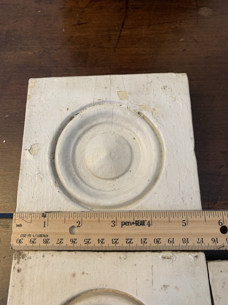 4 Matching 5.5” Vintage Door Plinth Blocks