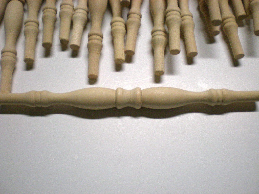 2 Wood Spindles Size 9" for Crafts, Furniture, Cribs or Cradles Size 9 inch