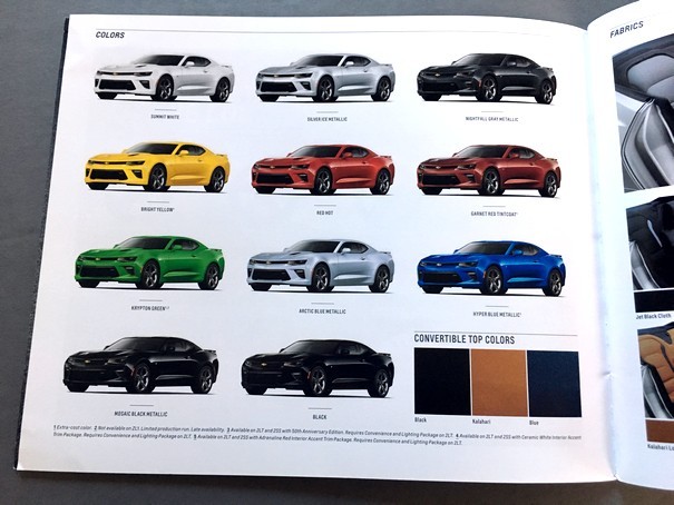 2017 Chevrolet Camaro 38-page Original Car Sales Brochure Catalog - SS 1LE ZL1