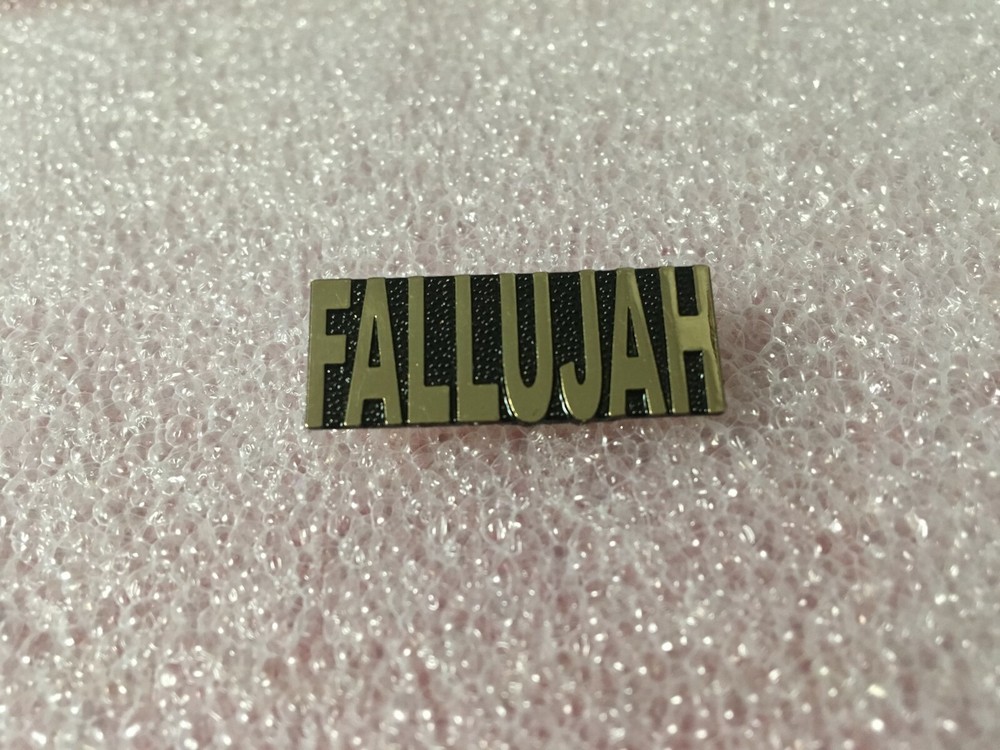 FALLUJAH TEXT HAT PIN