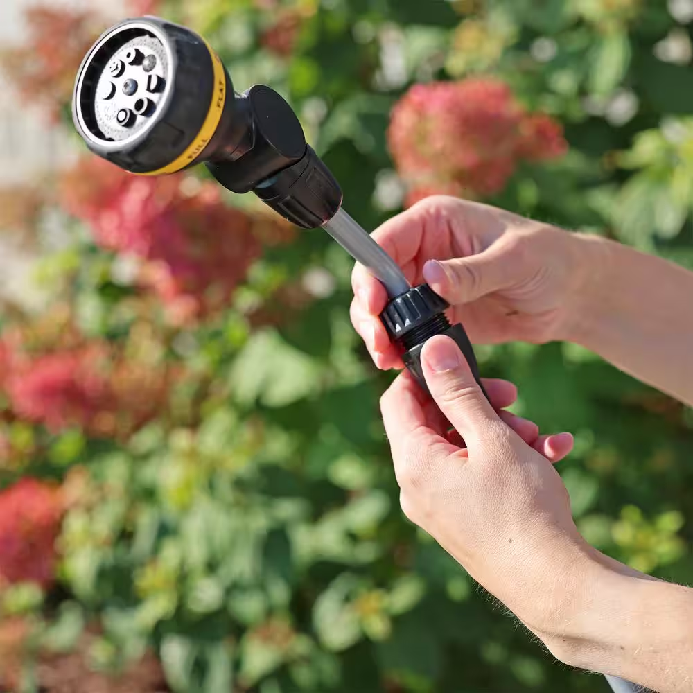 NEW 8-Pattern Watering Extension Wand 33in Adjustable Height Rubber Handle