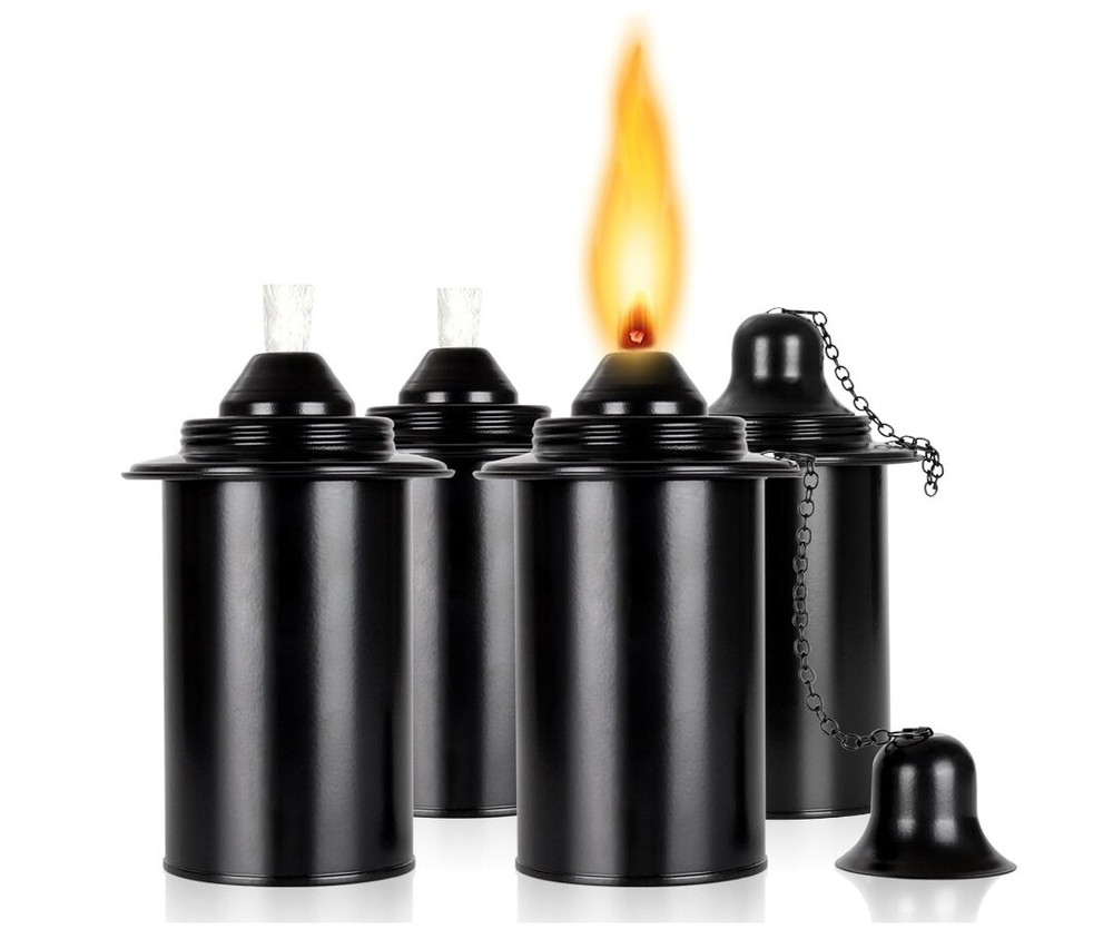 12Oz Torch Replacement Canisters Bamboo Lantern Refillable Torches (12oz-4Pcs)
