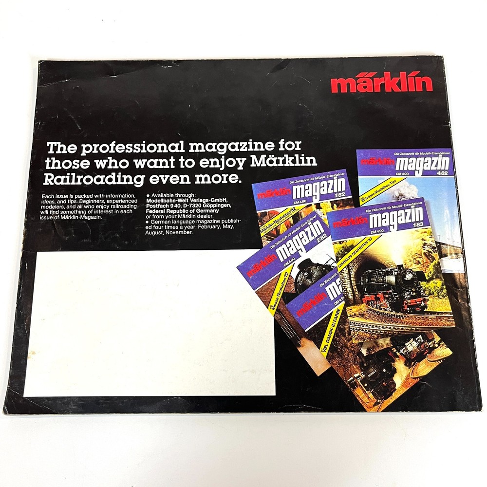 Märklin 1983 1984 HO Mini Club Product Reference Guide Book Program