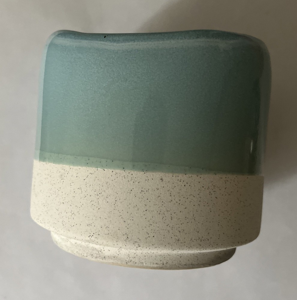 Glazed Ceramic Container/Holder/Candle Holder/pot/decorative PAIR x2