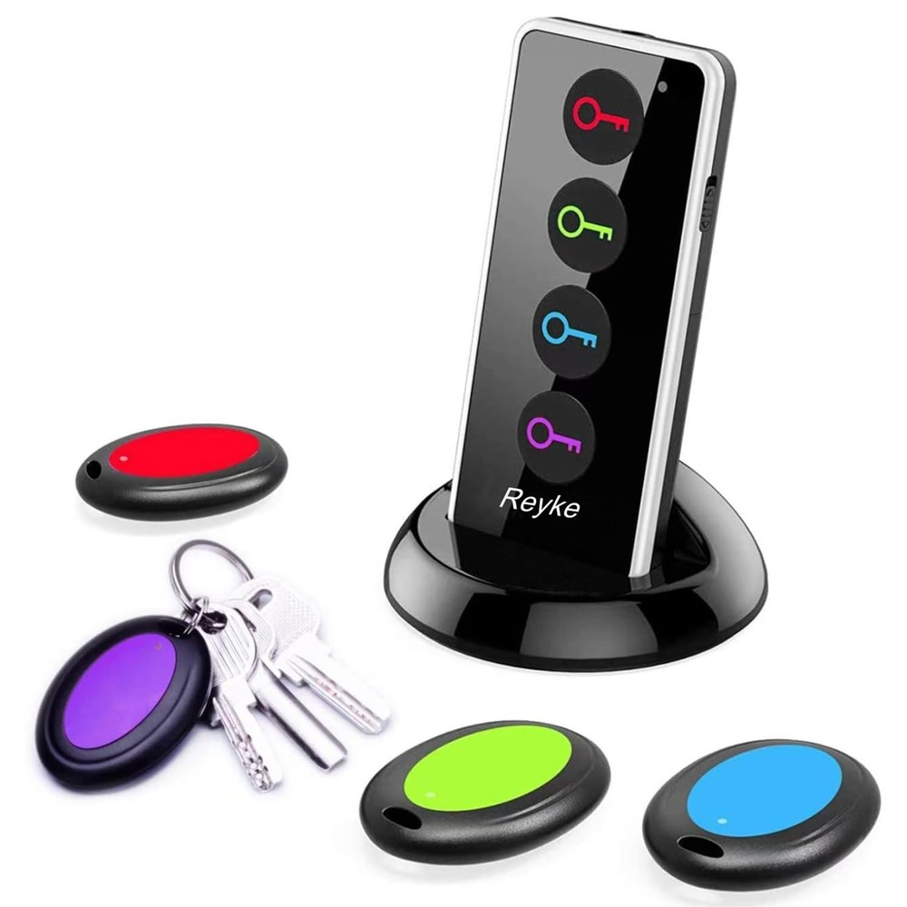 Reyke Key Finder, 80dB+ RF Item Locator Tags with 131ft. Working Range, Wirel...