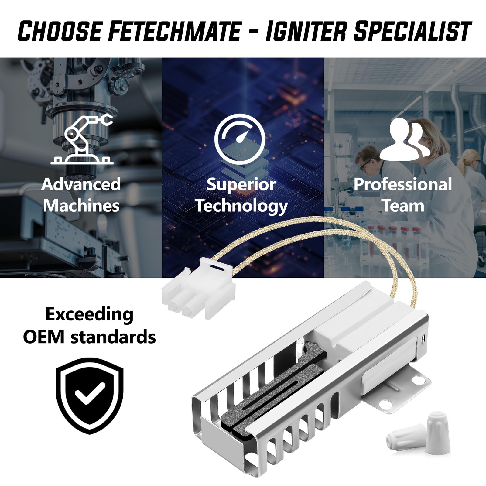 WB13K21 Gas Oven Igniter Replacement Fit for G-E xl44 Sam-sung Hot-point Ken-...