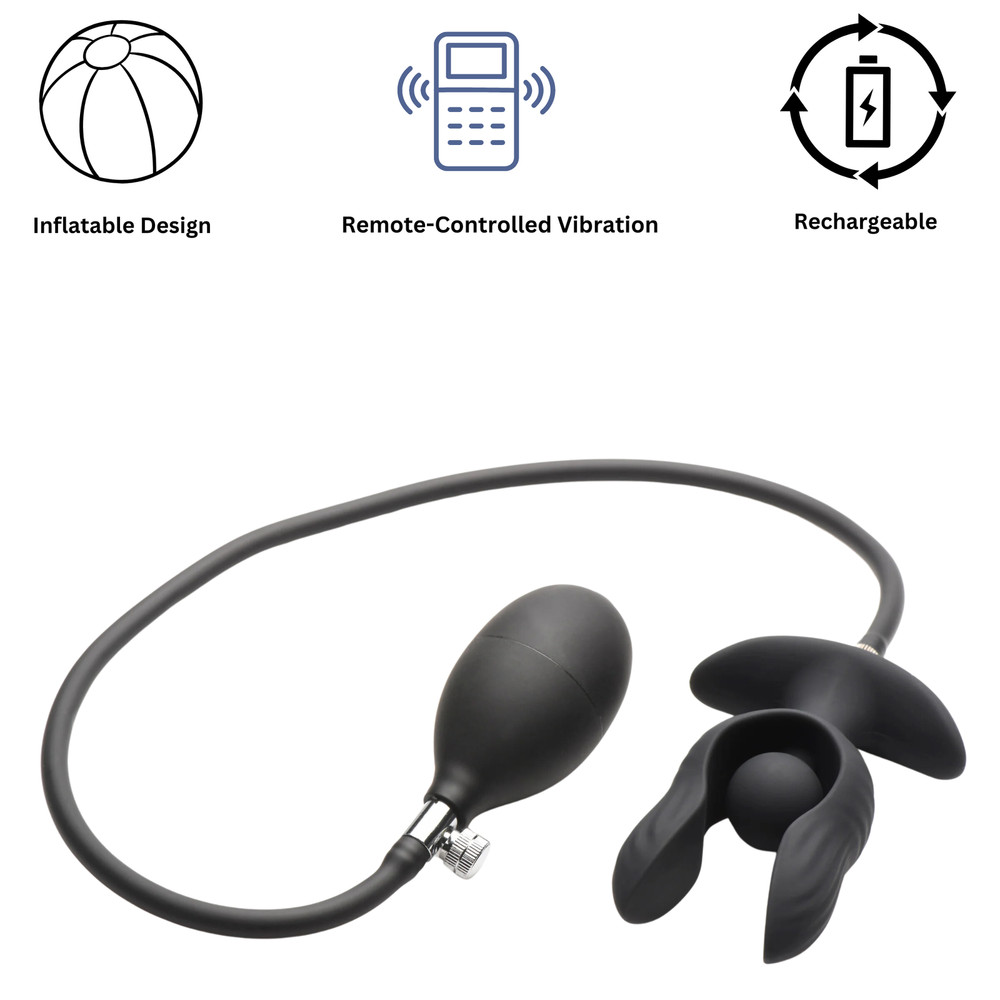 Silicone Inflatable Vibrating Butt Plug Rechargeable Anal Play Remote Control