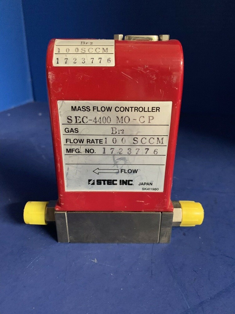 Stec SEC-4400 Mass Flow Controller, 1/4" VCR, Br2, 100 SCCM, Used