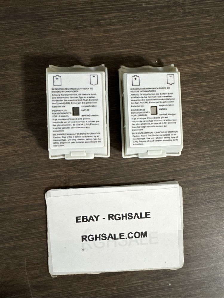 2x White AA Battery Back Cover Case Shell Pack For Xbox 360 Wireless Controller