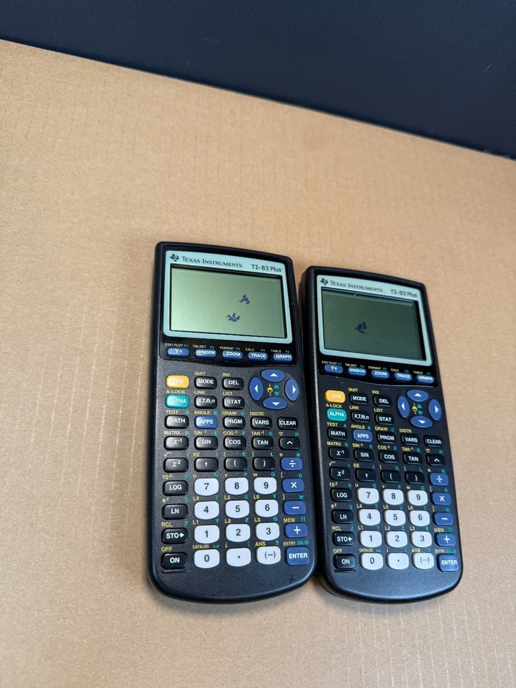 2x Texas Instruments TI-83 Plus Graphing Calculator Tested Working READ!