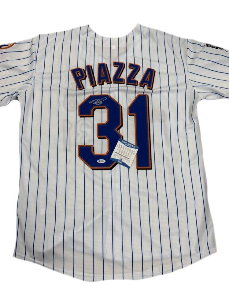 Mike Piazza Jersey Hand Signed MLB Authentic Autograph BAS AUTHENTICATION