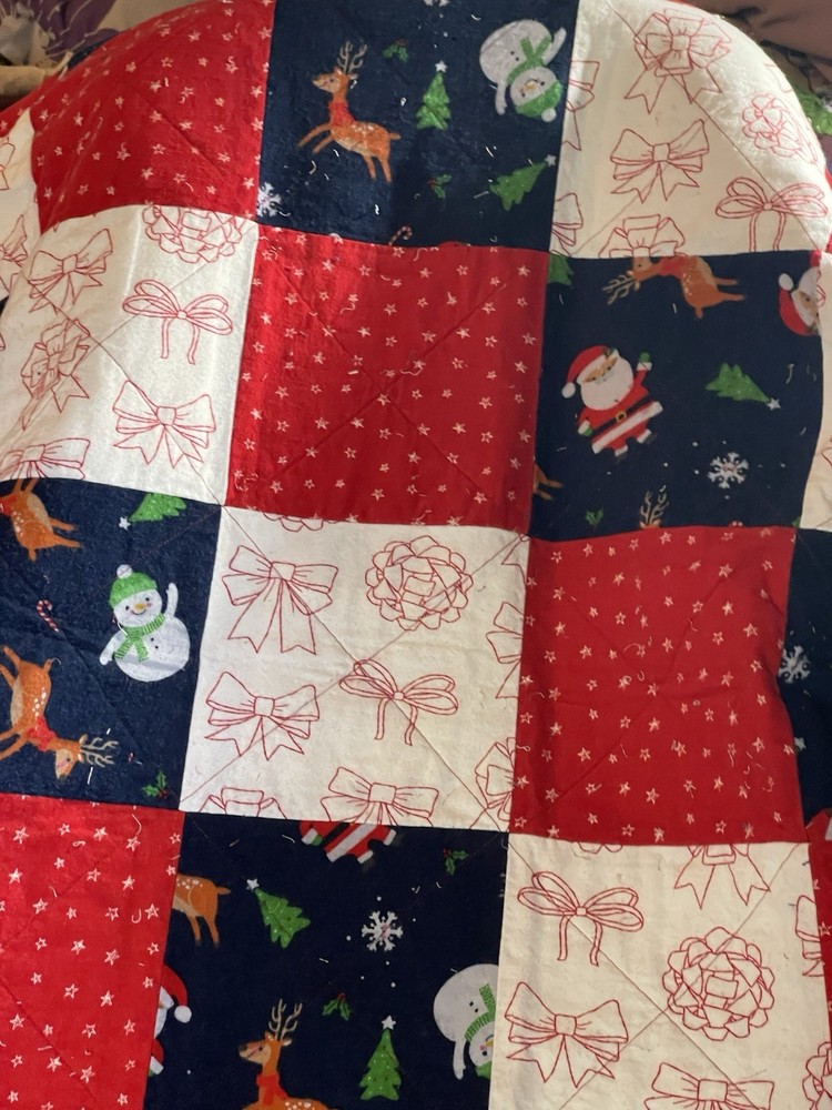 Rain-deer Christmas Rag Quilt
