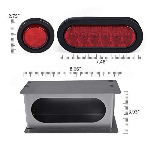 Trailer Lights Kit 2Pack with LED Tail Lights and Side Marker Lights