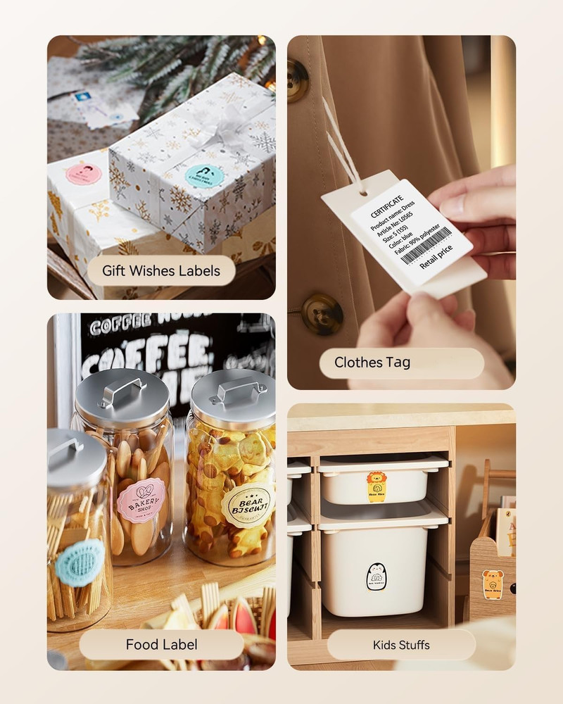 B21 Label Maker, 2 Inch Portable Thermal Label Printer, Label Maker Machine with