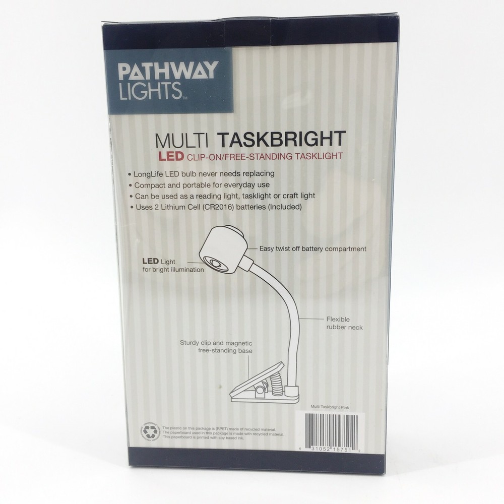 Pathway Lights Multi Task Bright LED Task Light Free Standing or Clip On NEW