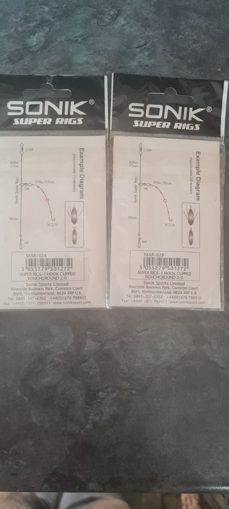 Sonik Rough Ground Rig 1 Hook 2/0 2 packs