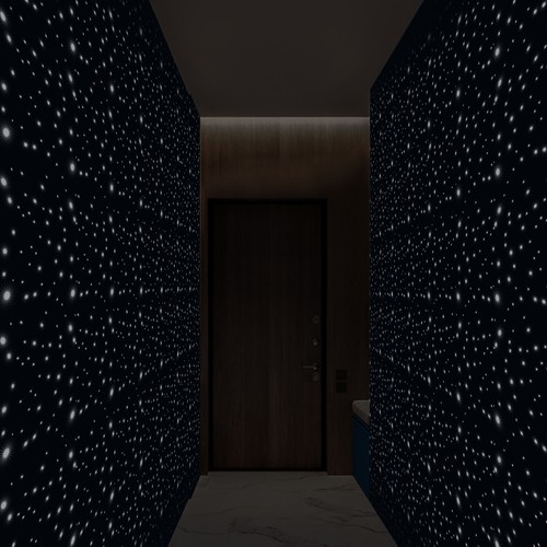 LED Wall Mounted Background Stage Star Sky Backdrop Stage Curtain w/ Controller