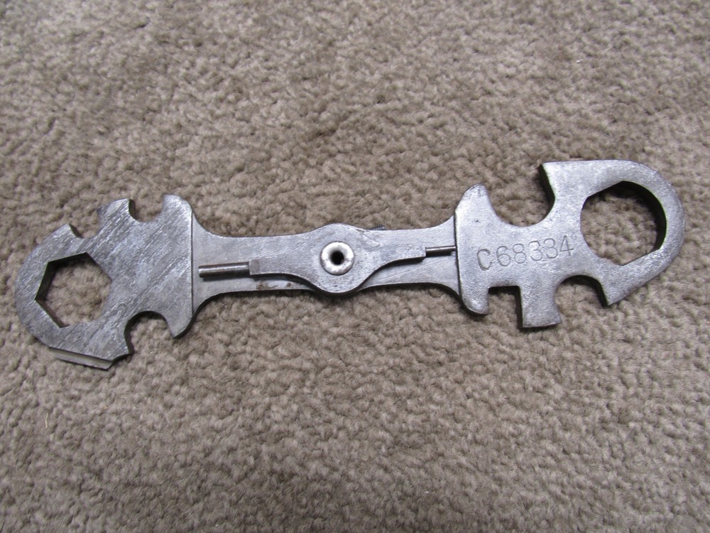 US WW2 Browning Combination Tool Wrench Part # C68334 Marked 30/50 Caliber