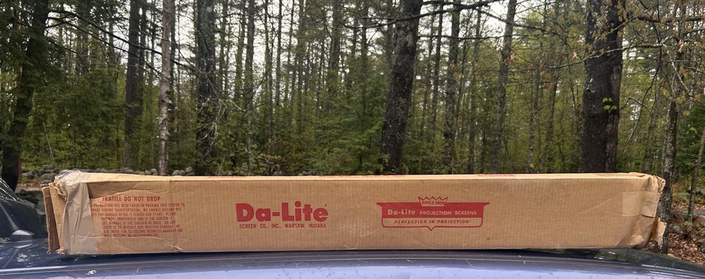 Vintage Da-Lite Comet Approx 40x38” Projection Screen EUC W/ Original Box