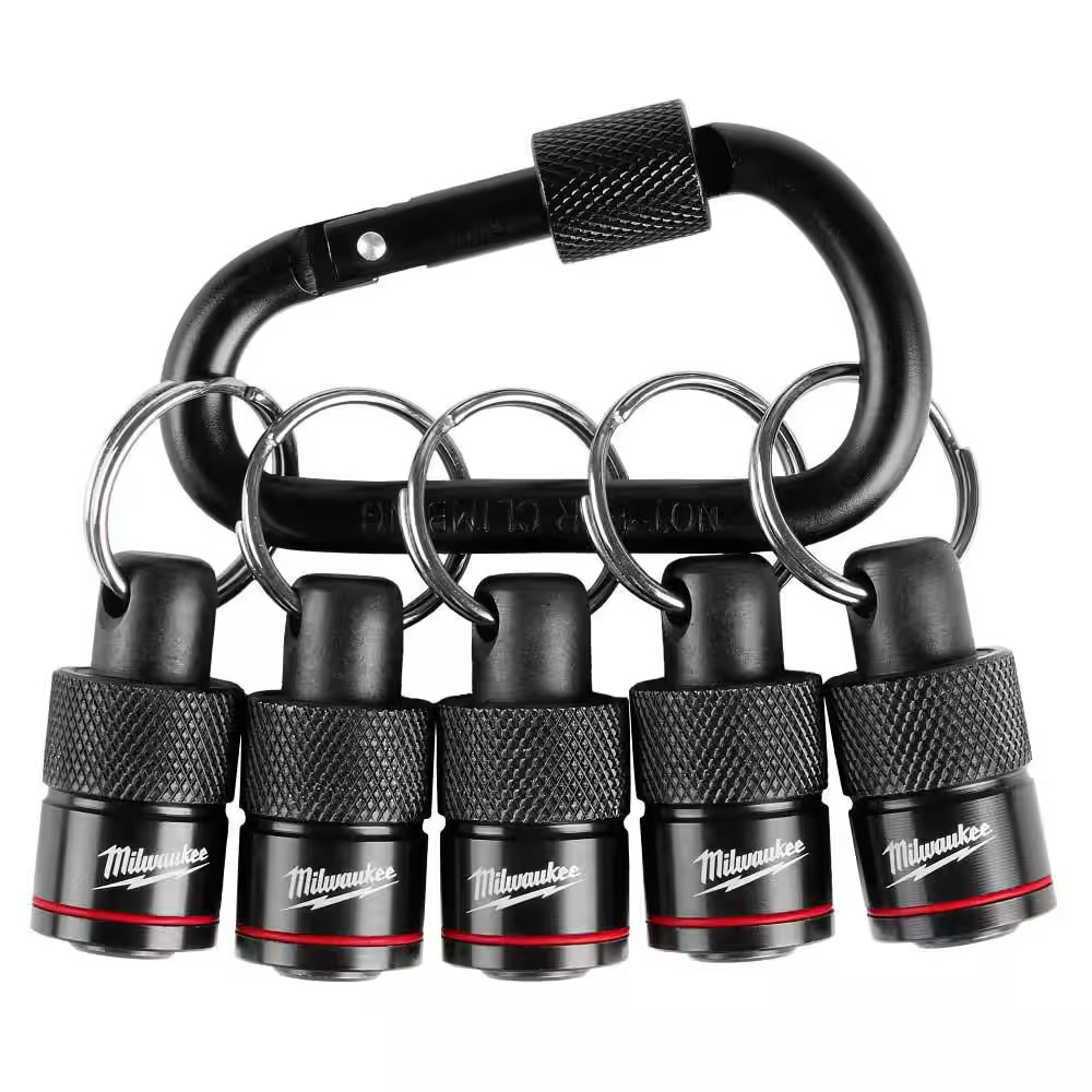 5-Piece Hex Bit Holder with Carabiner