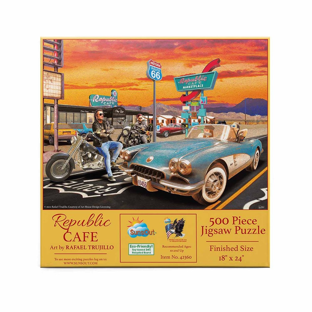 Republic Cafe 500pc Jigsaw Puzzle — Nostalgic 18x24