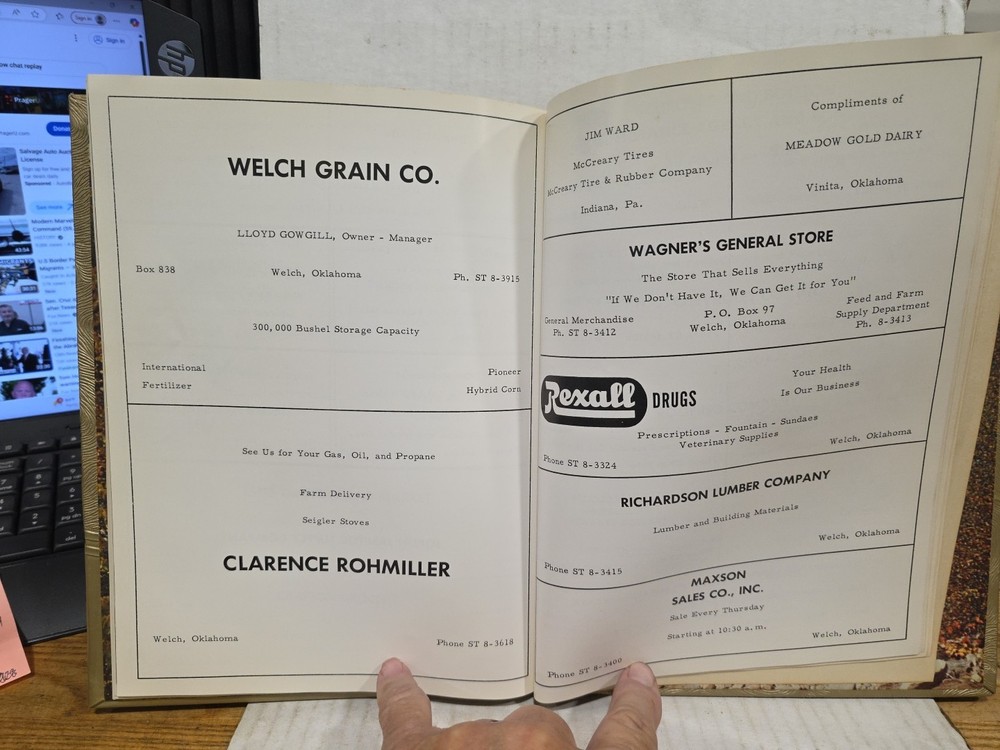 1963 Chieftain Yearbook,Bluejacket High School,Bluejacket,Oklahoma