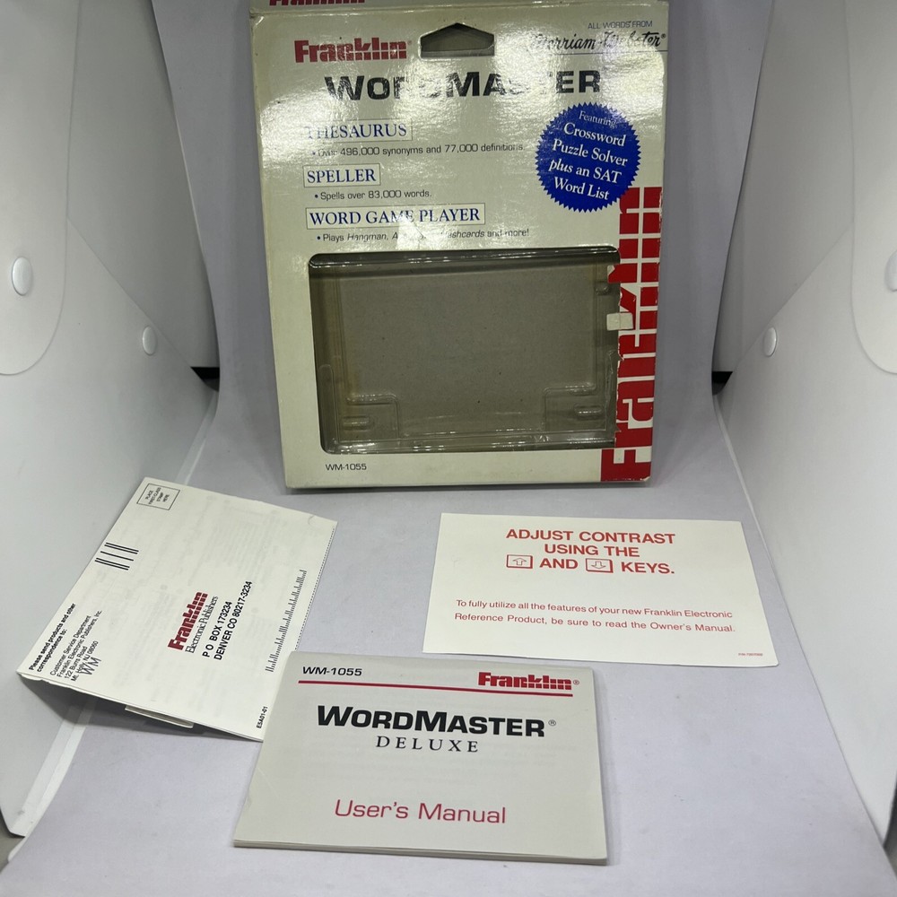 Franklin Vintage Computer Wordmaster Deluxe Model WM-1055  BOX  & USER MANUAL