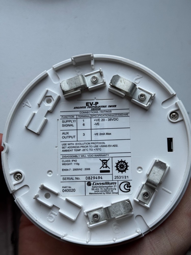 CONSILIUM SALWICO EV-P ANALOGUE SMOKE SENSOR