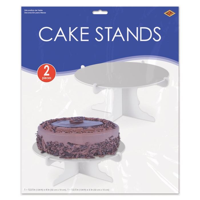Beistle Cardboard 6"x12½" Cake Stands White