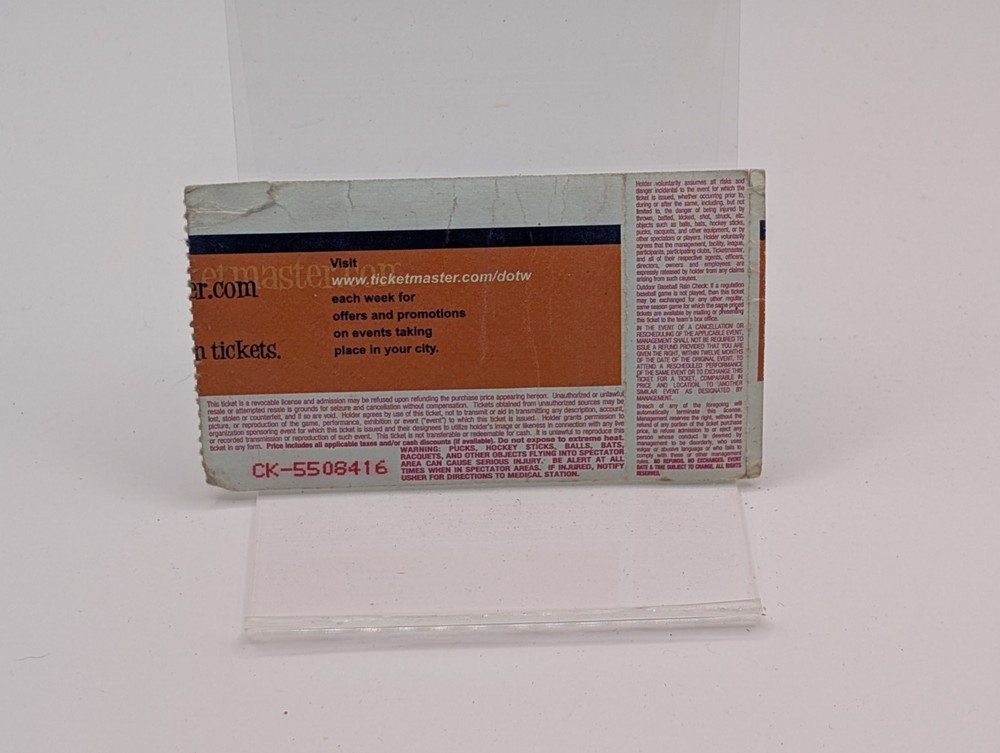 Lucky Lounge dance party 2001 CA ticket stub