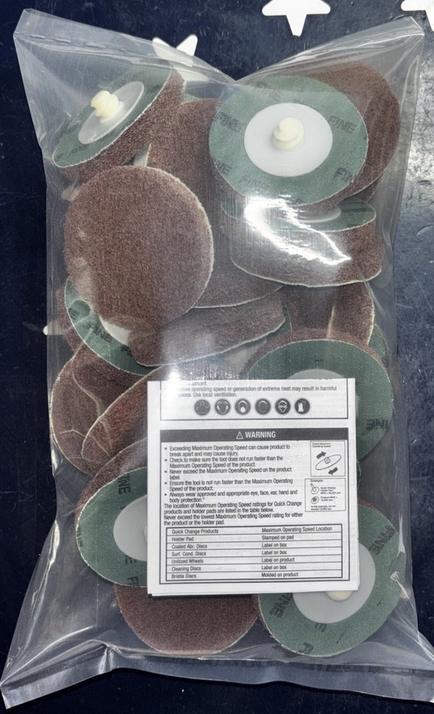 25x SA 2” Quick Change TR Buff & Blend Disc FINE Roloc Type Disc  25 Disc/Wheels