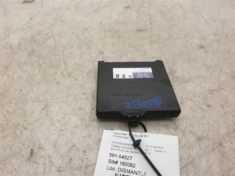 11-14 TOYOTA SIENNA MULTIPLEX NETWORK BODY CONTROL MODULE ECM ASSEMBLY