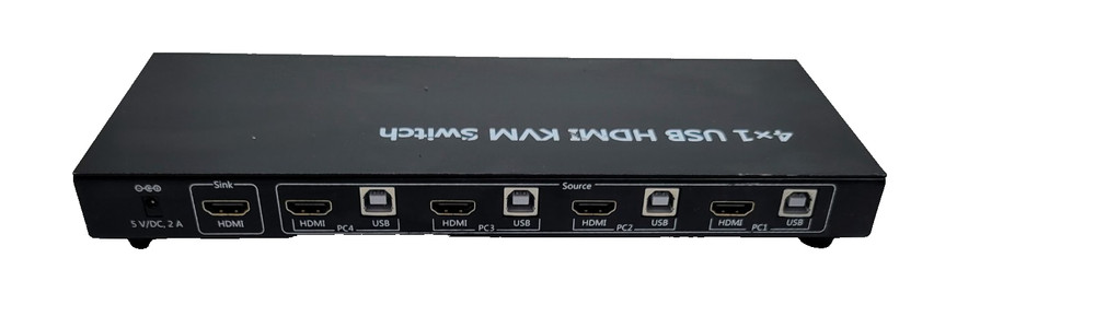 BYTECC KVM-4UHM 4X1 USB HDMI KVM Switch/no power adapter