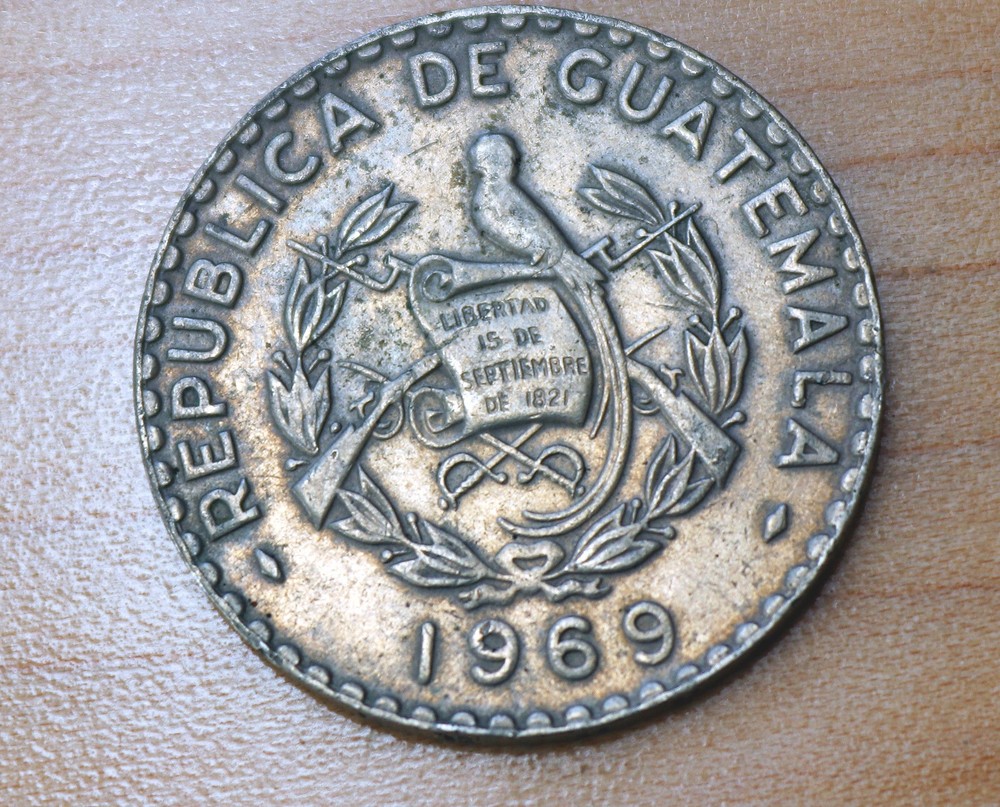 1969 Guatemala 25 Centavos