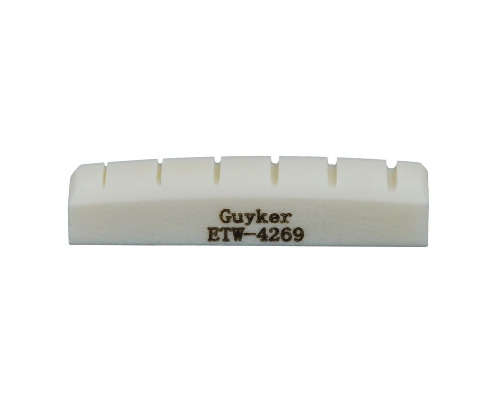 Guyker 42mm Guitar Bone Nut - White Pre-Slotted Bone Nuts for 6 String LP Les...