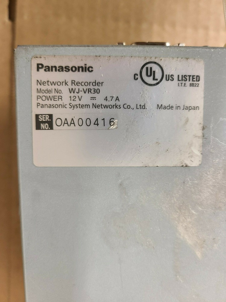 Panasonic Arbitrator Video Processing Unit 360-degree recording + Key # WJ-VR30