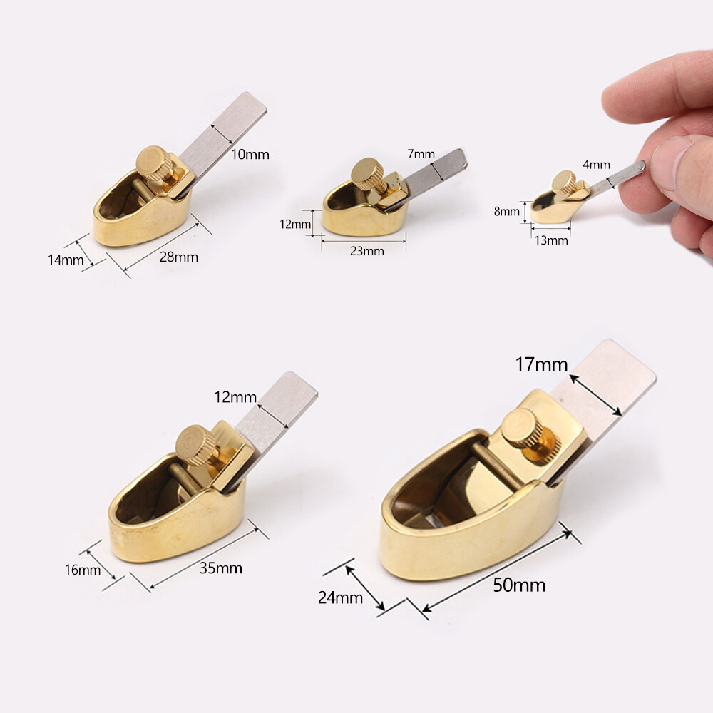 5pcs Violin Making Tools Mini Brass Planes Blade wood project Curved Bottom