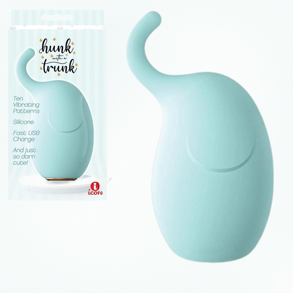 Rechargeable Powerful Vibrating Stimulator with Trunks Vibrator Orgasm Teaser