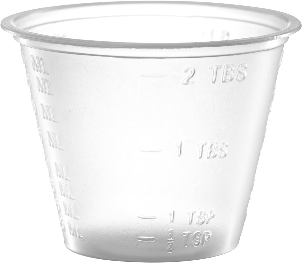 Disposable Medicine Cups 1 Oz (100 Count) - Plastic Measuring & Dosing Cups