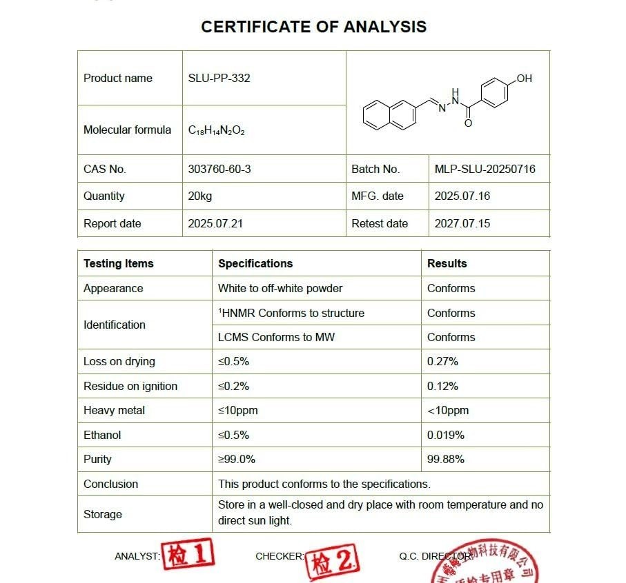 SLU, PP, 332, Purity 99.88%, 10 Grams