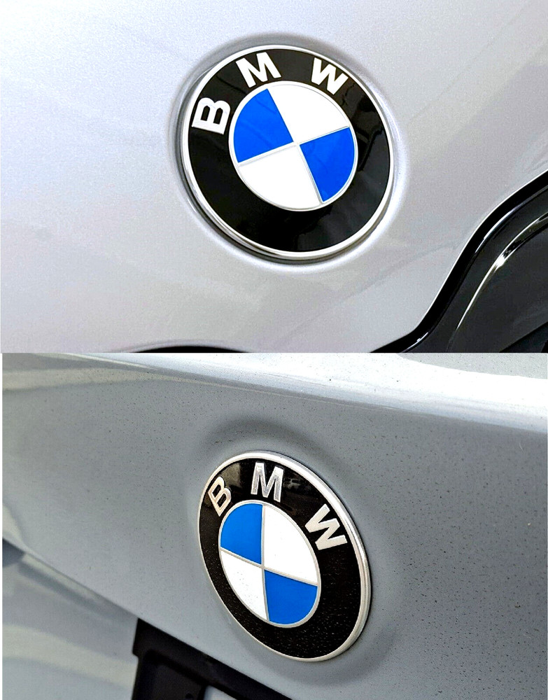 2 pieces SET BMW 82mm bonnet AND trunk emblems FOR E36 E32 E34 E60 E38